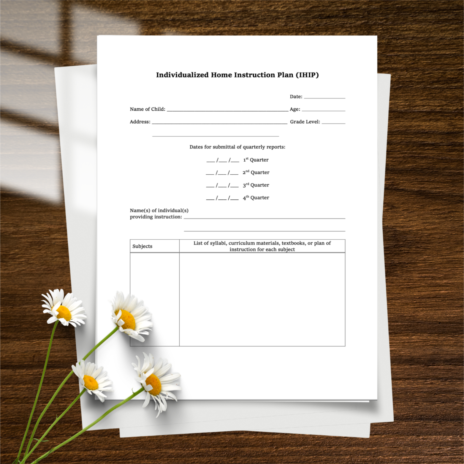 NYS IHIP & Quarterly Report Template